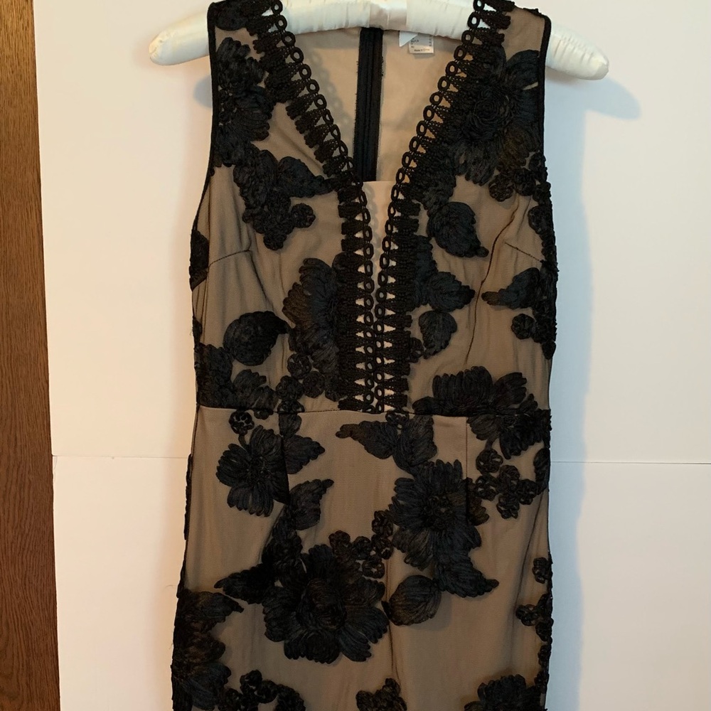 ❤️VENUS Black Lace Overlay Bodycon Dress Size 8